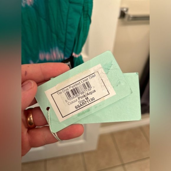 SOLD Aries Pink and Green Tie dye Vest - Picture 2 of 5